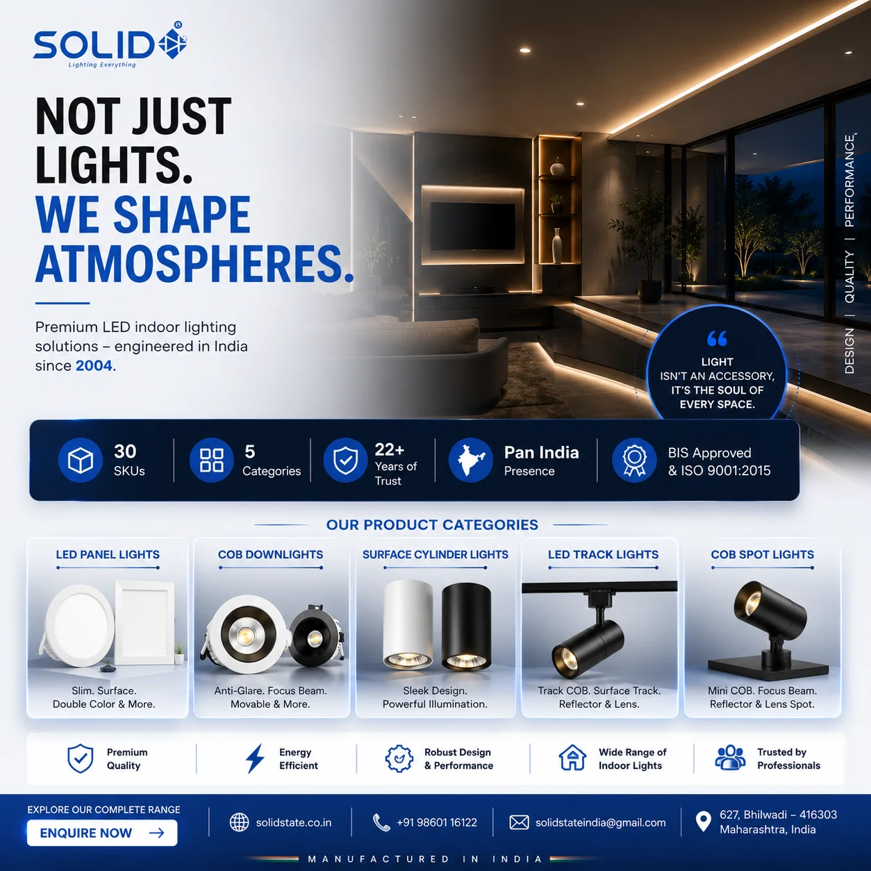 SOLID — Not just lights, we shape atmospheres — LED indoor lighting solutions